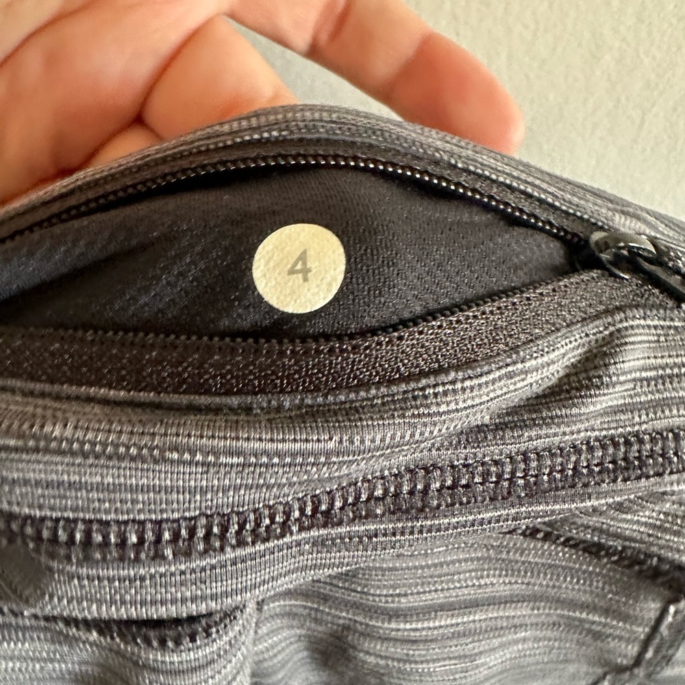 Lululemon Athletica Gray/Black Run: Inspire Crop II (Mesh) Leggings size 4 - Picture 13 of 13